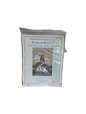 The Design Connection cross stitch kit Harbor Haven 1 k7-726 Lighthouse 7.5"x10"